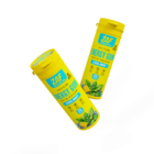 ZAF Caffeine Energy Gum, Cool Mint, two tubes, 60mg caffeine per piece