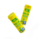 ZAF Caffeine Energy Gum, Peppermint, two tubes, 60mg caffeine per piece